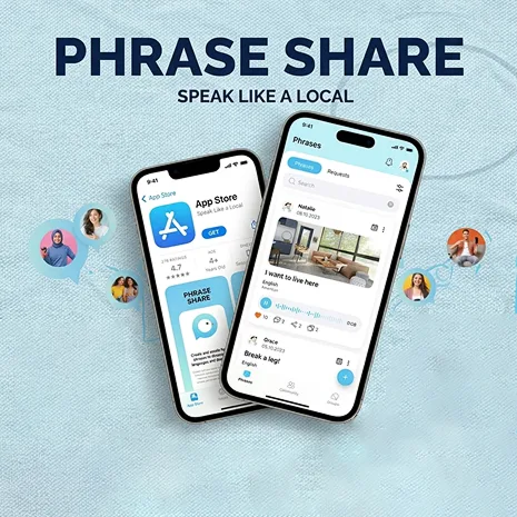 PhraseShare — Social language discovery community.