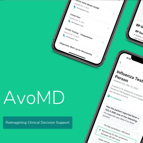 AvoMD — Clinical decision support SaaS platform.